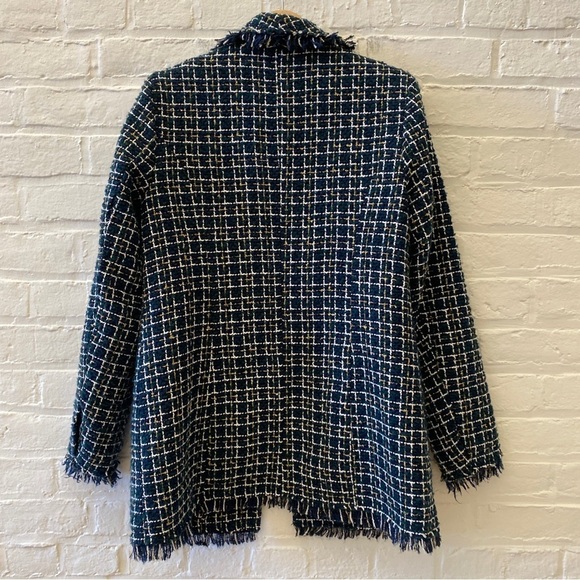 Rino & Pelle || Double Breasted Tweed Blazer Green Black Gold 40 US 8 - Picture 4 of 7